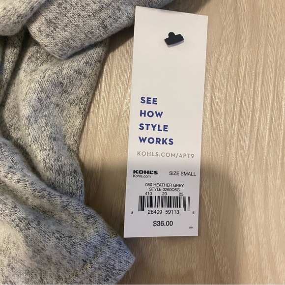 Apt. 9 Wrap Sweater - Gray - Small - Picture 6 of 7